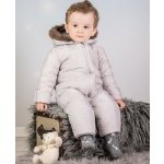 Kombinéza s kapucí a kožíškem Baby Nellys ®prošívaná bez šlapek sv. šedá – Hledejceny.cz