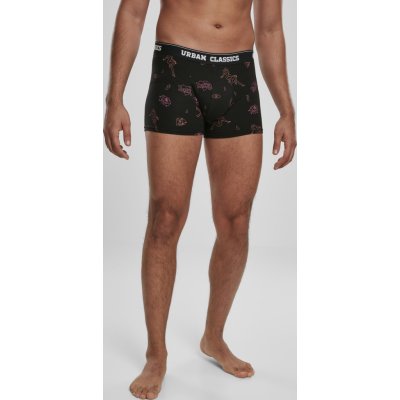 Urban Classics Boxer Shorts charcoal/funky AOP/black 3-Pack