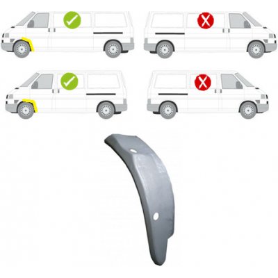 Vnitřní lem předního podběhu levý VOLKSWAGEN TRANSPORTER (T4)/CARAVELLE/MULTIVAN, 07.90-03.03 | Zboží Auto