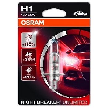 Osram Night Breaker Unlimited H1 12V 55W P14,5s 1ks