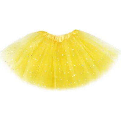 Tylová sukně Luliu žlutá se třpytkami OP178 – Zboží Mobilmania