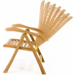 Divero 40742 Dřevěná polohovatelná židle