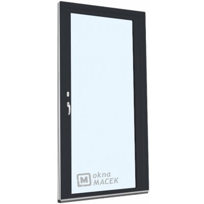 KNIPPING Plastové balkonové dveře - 70 AD antracit/bílá jednostranně pravé 90 x 220 cm – Zbozi.Blesk.cz