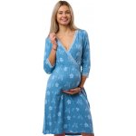 Kojící košilka s motivem motýlků a květin jemná 1D1766 modrá – Zboží Dáma