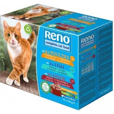 Reno CAT drůbež ryba játra 12 x 100 g – Zboží Mobilmania