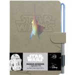 CurePink Poznámkový blok se svítící propiskou Star Wars Hvězdné války Luke Skywalker 14,8 x 21 cm – Hledejceny.cz