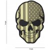 Nášivka 101 Inc. Company Nášivka na suchý zip Skull USA subdued (plast 3D) (101 INC)