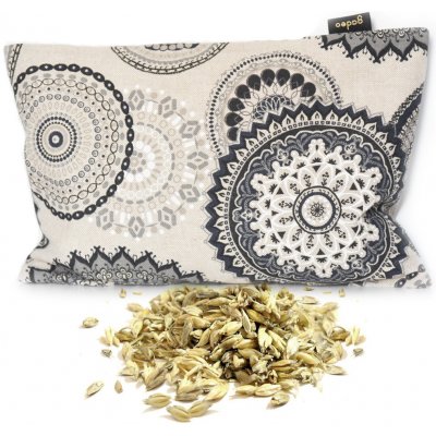 GADEO nahřívací špaldový polštářek MANDALA šedá 18x28 cm – Zboží Mobilmania