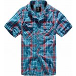 Urban Classics košile s krátkým rukávem a náprsními kapsami modrá - červená – Zboží Dáma