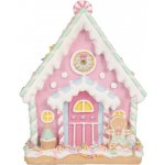 Clayre & Eef Kouzelná růžová perníková chaloupka Pastel Christmas Chic - 13*10*16 cm – Hledejceny.cz