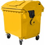 Plastik Gogic Plastový kontejner 1 100 l žlutý kulaté víko – Zboží Mobilmania
