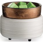 Candle Warmers elektrická aroma lampa a ohřívač svíček 2v1 Whitewashed Bronze – Sleviste.cz