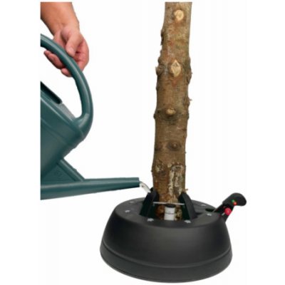 German Stojan na vánoční stromek s nožní pákou / O kmene 3 - 13 cm / O stojanu 37 cm / objem 3 l / černá varianta: SNVSTROM – Zboží Dáma