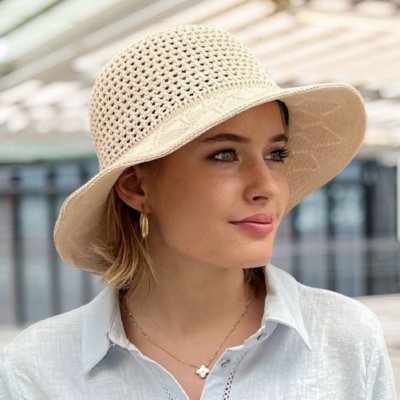 Háčkovaný letní klobouk An-24623 béžový – Zboží Mobilmania
