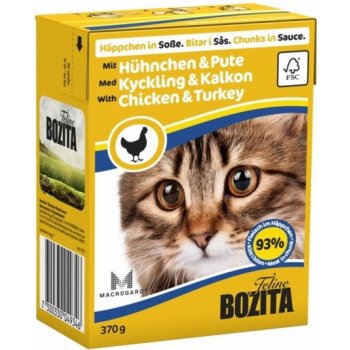 Bozita Cat kousky v omáčce s kuřecím a krůtím 370 g