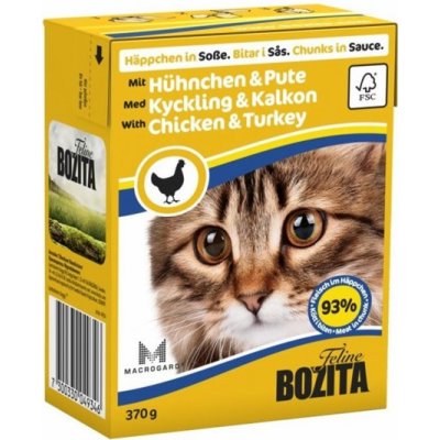 Bozita Cat kousky v omáčce s kuřecím a krůtím 370 g – Zboží Mobilmania