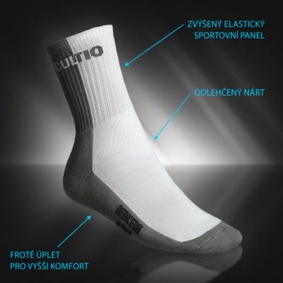 Gultio Polofroté ponožky s aktivním stříbrem bílé-šedé