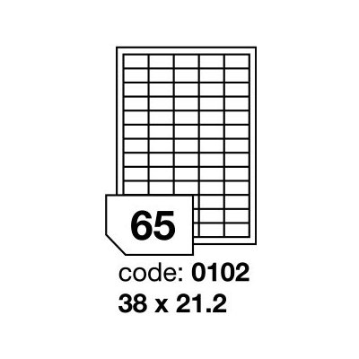 Rayfilm R0503.0102A samolepící 38x21.2mm matné bílé PE 100 listů – Sleviste.cz