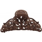 Vyřezávaný skřipec na vlasy - matný povrch Barva: černá – Zboží Dáma