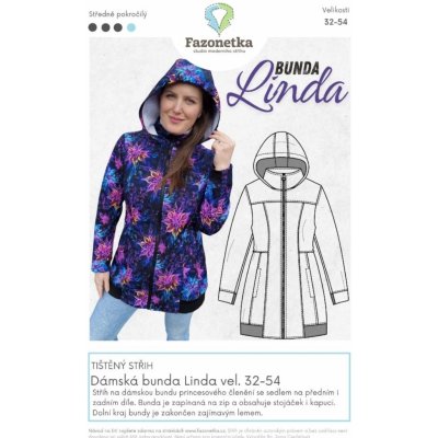 Tištěný střih na dámskou bundu Linda | 32-54 – Hledejceny.cz