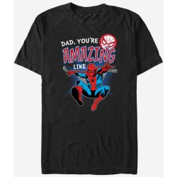 Zoot.Fan unisex tričko Marvel Amazing Like Dad Černé