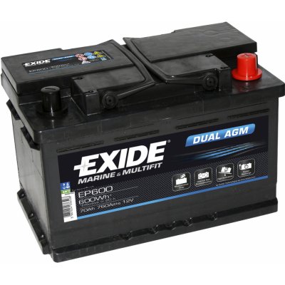 Exide Dual 12V 70Ah 760A EP600 – Sleviste.cz