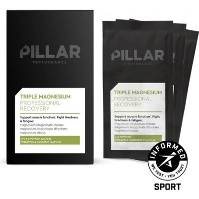 PILLAR Performance Triple Magnesium Powder prášek 15x 5 g Ananas & kokos – Hledejceny.cz
