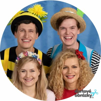 Jedlý tisk SMEJKO - TANCULIENKA - ŠTÍSTKO - POUPĚNKA ● materiál: JEDLÝ PAPÍR Ⓜ️, ● velikost: průměr 24 cm ☝ – Hledejceny.cz