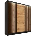 Nejlevnější nábytek Insular 3D 150 bez zrcadla černý mat/dub wotan – Sleviste.cz