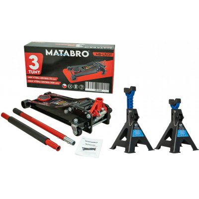 Matabro MB-LPJ3T Nízkoprofilový hydraulický zvedák s pojezdem s podpěrami MB-JS3T 3 t | Zboží Auto