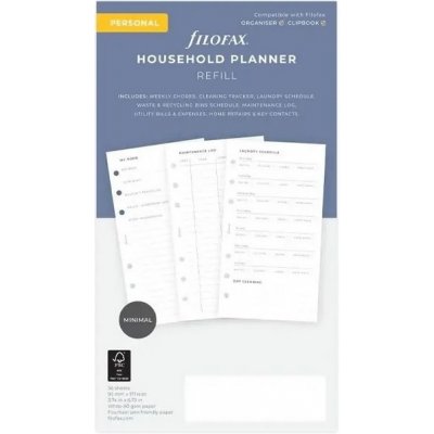Filofax Plánování domácnosti náplň osobních diářů týdenní A6 – Hledejceny.cz