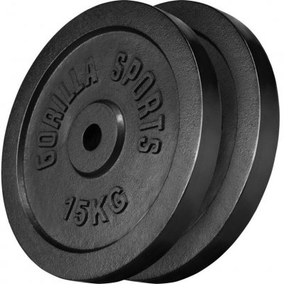 Gorilla Sports litina 2 x 15 kg 31 mm – Zboží Mobilmania