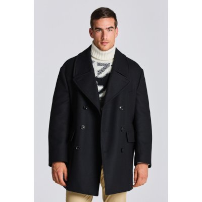 Gant D1. Oversized Wool Peacoat černá – Zboží Mobilmania