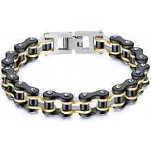 Impress Jewelry náramek z chirurgické oceli Moto Chain BlackGold 210114161027BG