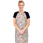 Bellatex Kuchyňská zástěra ADÉLA zástěra 67x84 cm Pírka šedá bílá – Zboží Dáma