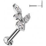 Šperky4U piercing do brady s větvičkou Push In labreta LB1138 – Zboží Dáma