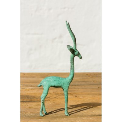 Hammershus Fairtrade Kovová soška gazely z Burkiny Faso, 22 cm – Zboží Mobilmania