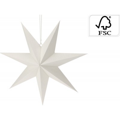 Koopman International b.v. Dekorace hvězda 60 cm bílá papírová
