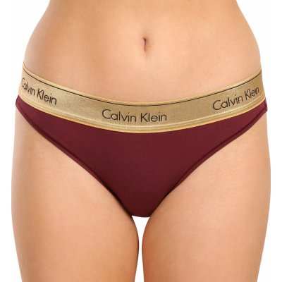 Calvin Klein Dámské kalhotky Bikini QF7451EGEX vínová