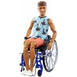 Barbie Model Ken na invalidním vozíku v modrém kostkovaném tílku 195 – Zboží Dáma