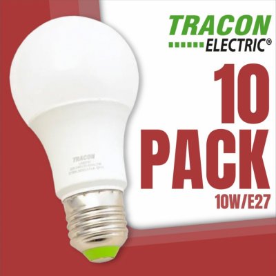 Tracon electric LED žárovka E27 10W neutrální bílá 10ks balení LED žiarovka E27 10W neutrálna 10ks balenie
