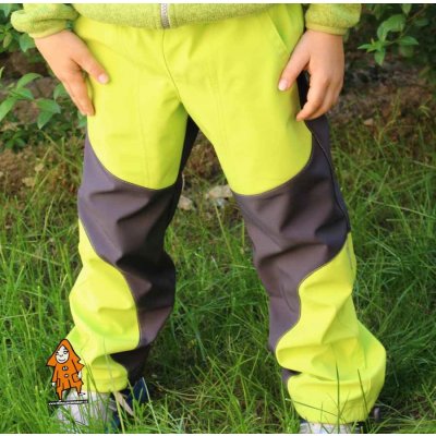 Fantom dětské softshellové kalhoty outdoor s bambusem signální žluto černé – Zboží Mobilmania