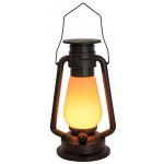 lampa solární PETROLEJKA, 17x14x30,5cm 72LED kov/PH ČER – Zboží Dáma