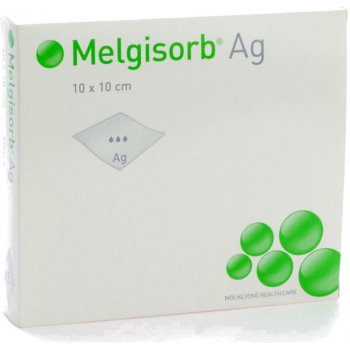 Melgisorb Ag Krytí absorpční alginátové sterilní 10 x 10cm 10 ks