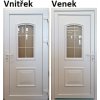 Venkovní dveře Smart Vchodové plastové dveře 3D 302 pravé Bílá/Bílá 98 x 198 cm