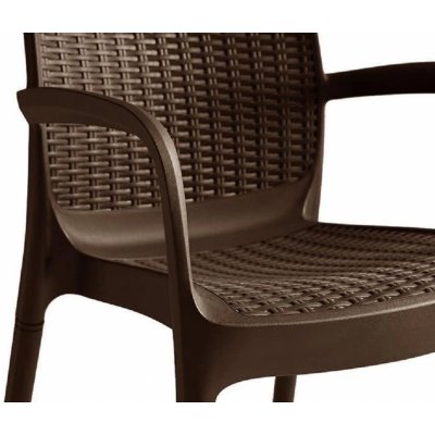 KETER BALI Mono zahradní židle, 55 x 60 x 83 cm, hnědá – Zboží Dáma