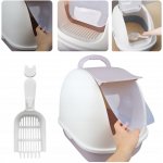 Dogguru krytá kočičí toaleta 56 x 39 x 42 cm – Zboží Dáma