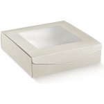 Scotton KRABICE NA CUKROVÍ S OKÉNKEM bílá kůže 26x26x7cm – Zboží Dáma