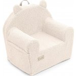 ALBERO MIO Dětské křeslo COTTON MUSLIN & BOUCLE vanilka – Zboží Mobilmania