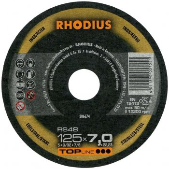 Rhodius Kotouč brusný 125 x 7,0 mm RS48 206674